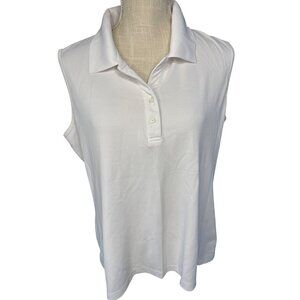 Greg Norman Womens White Sleeveless Golf Polo Shirt XXL Play Dry